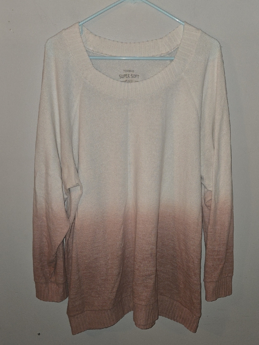 Torrid Super Soft Ombre Sweater - Cream to Dusty Pink